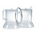 Round Sugar And Creamer Set w/Holder